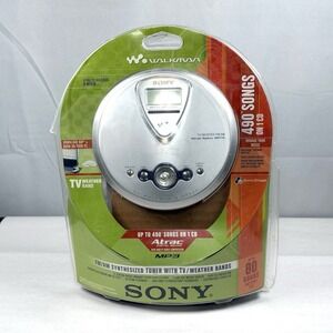 Sony Walkman D-NF400 2004 CD Player ATRAC Plus MP3 FM/AM/ TV/Weather Bands